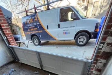 Triple A Garage Door van after emergency garage door repair