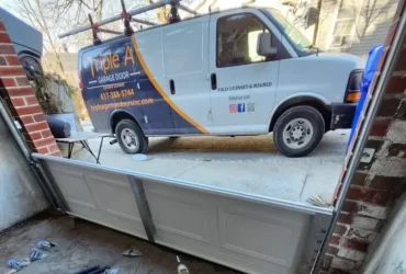 Triple A Garage Door van after emergency garage door repair