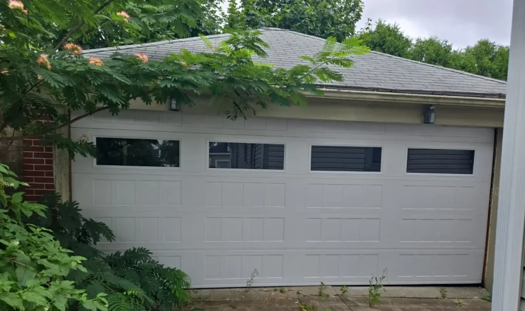 Residential Garage Door With Top Window Section Sudbury Ma
