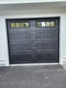Garage door replacement before and after in Framingham MA