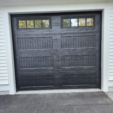 Garage door replacement before and after in Framingham MA