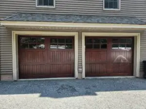 Double garage door installation in Dedham MA by Triple A Garage Door