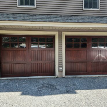 Double garage door installation in Dedham MA by Triple A Garage Door