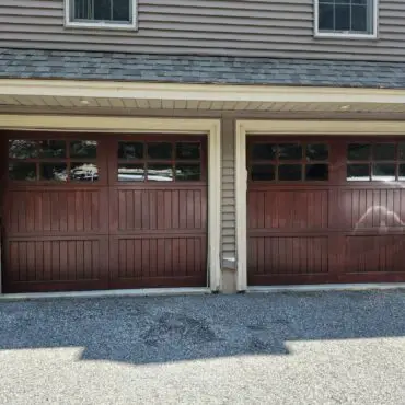 Double garage door installation in Dedham MA by Triple A Garage Door