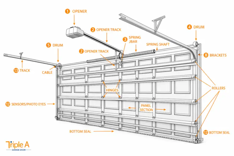 Garage Door Parts Diagram - Spring, Opener, And Panel Repair Guide